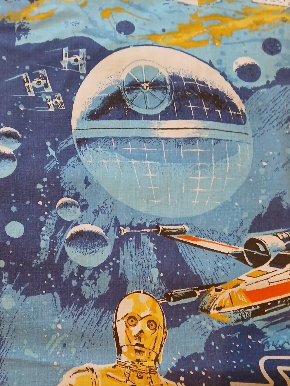 Vintage Star Wars Twin Size Flat Sheet